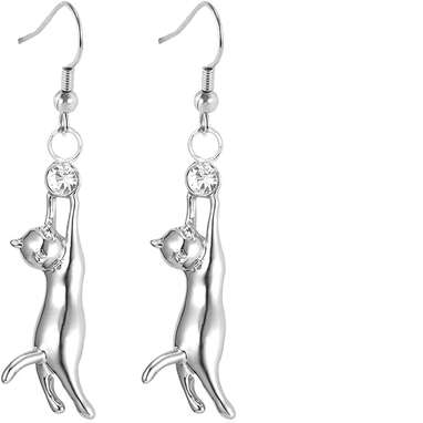 Sterling Silver Cat Earrings by Heather Magill